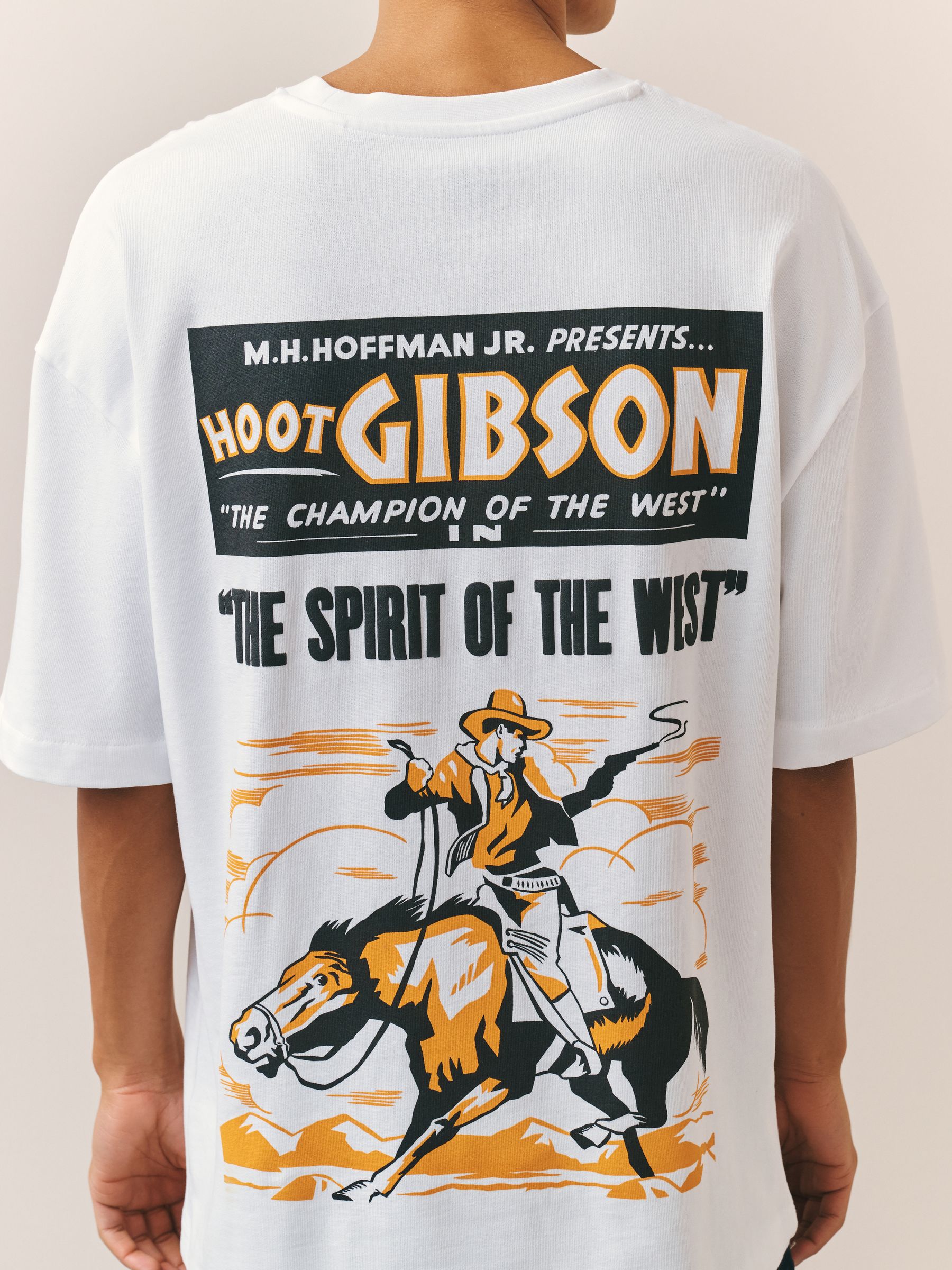 Buy White Hoot Gibson Graphic T-Shirt from Next USA