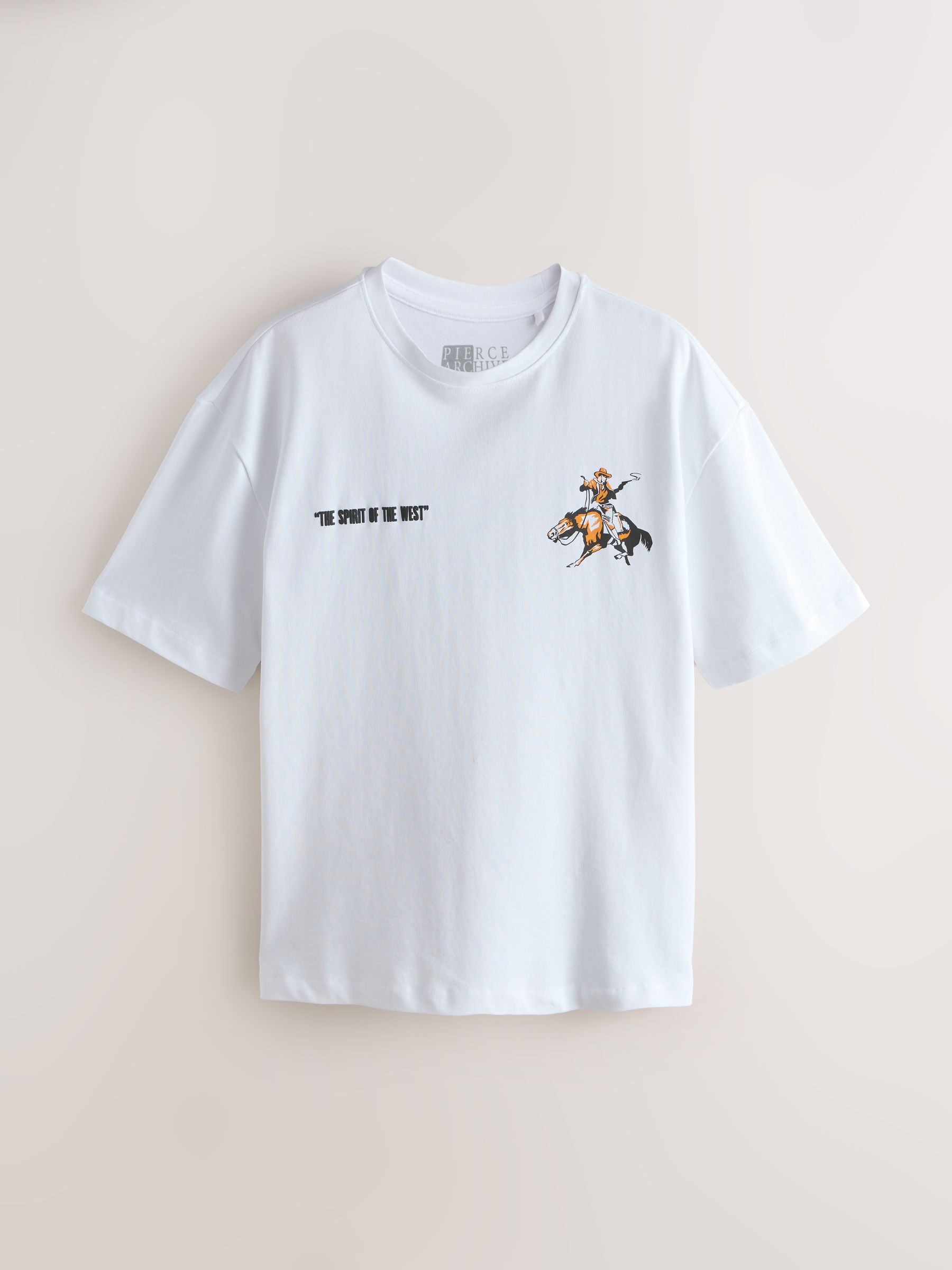 Buy White Hoot Gibson Graphic T-Shirt from Next USA
