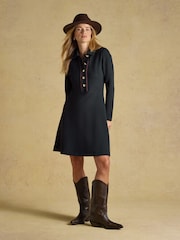 Joules Jemima Navy Jacquard Dress - Image 4 of 7