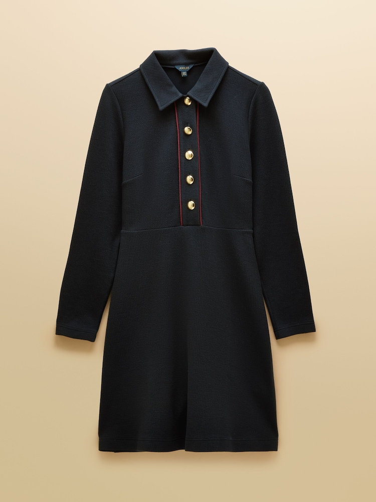 Joules Jemima Navy Jacquard Dress - Image 7 of 7 Joules Jemima Navy Jacquard Dress - Image 7 of 7