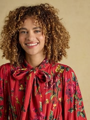Joules Everly Tie Neck Dress - صورة 4 من 6