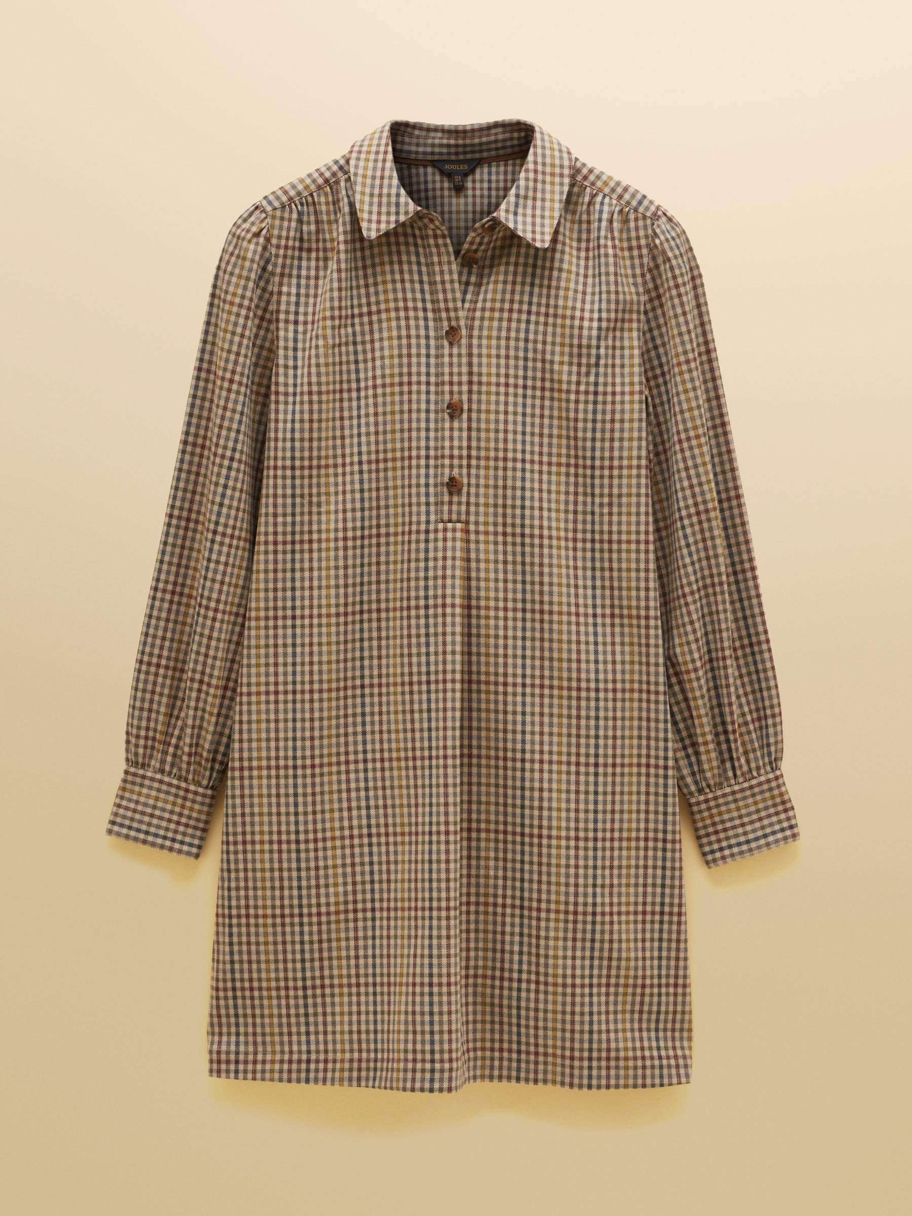 Buy Joules Lyla Brown Check Short Shirt Dress from Next USA