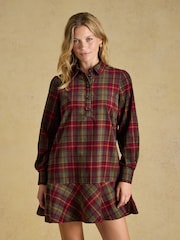 Joules Louise Red Check Cord Dress - Image 1 of 8