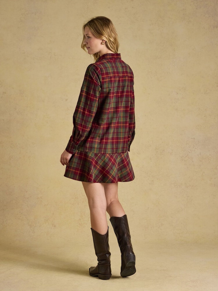 Joules Louise Red Check Cord Dress - Image 2 of 8 Joules Louise Red Check Cord Dress - Image 2 of 8