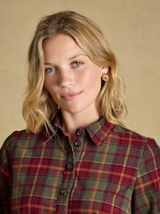 Joules Louise Red Check Cord Dress - Image 4 of 8