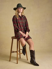 Joules Louise Red Check Cord Dress - Image 6 of 8