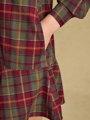 Joules Louise Red Check Cord Dress - Image 7 of 8