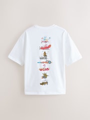 White Wacky Races Relaxed Fit Graphic T-Shirt - Image 6 of 8