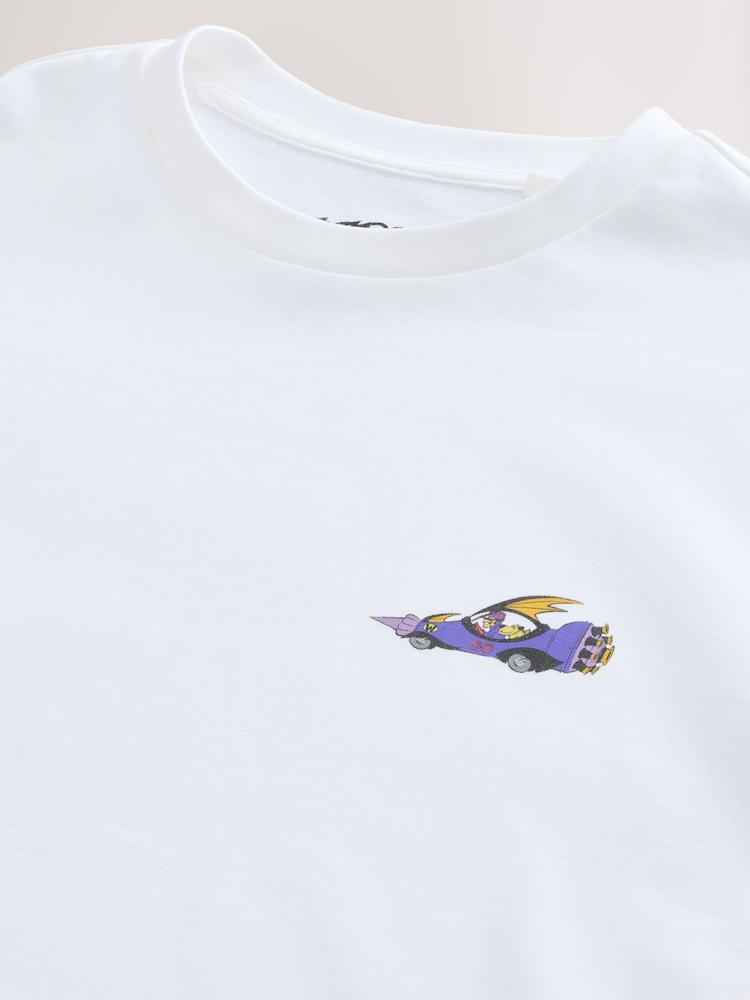 White Wacky Races Relaxed Fit Graphic T-Shirt - Image 8 of 8
