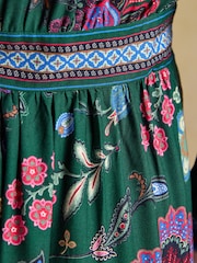 Joules Cressida Green Placement Maxi Dress - Image 7 of 8