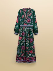 Joules Cressida Green Placement Maxi Dress - Image 8 of 8