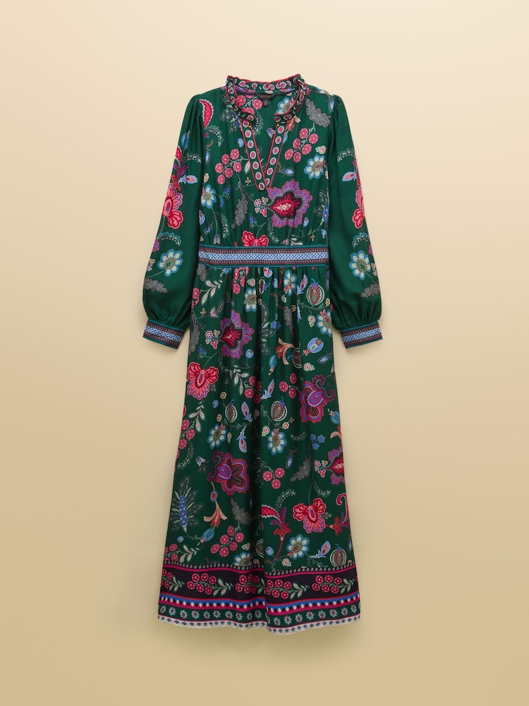 Joules Cressida Green Placement Maxi Dress - Image 8 of 8 Joules Cressida Green Placement Maxi Dress - Image 8 of 8