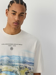 White Golf Print Volkswagen Graphic T-Shirt - Image 5 of 8