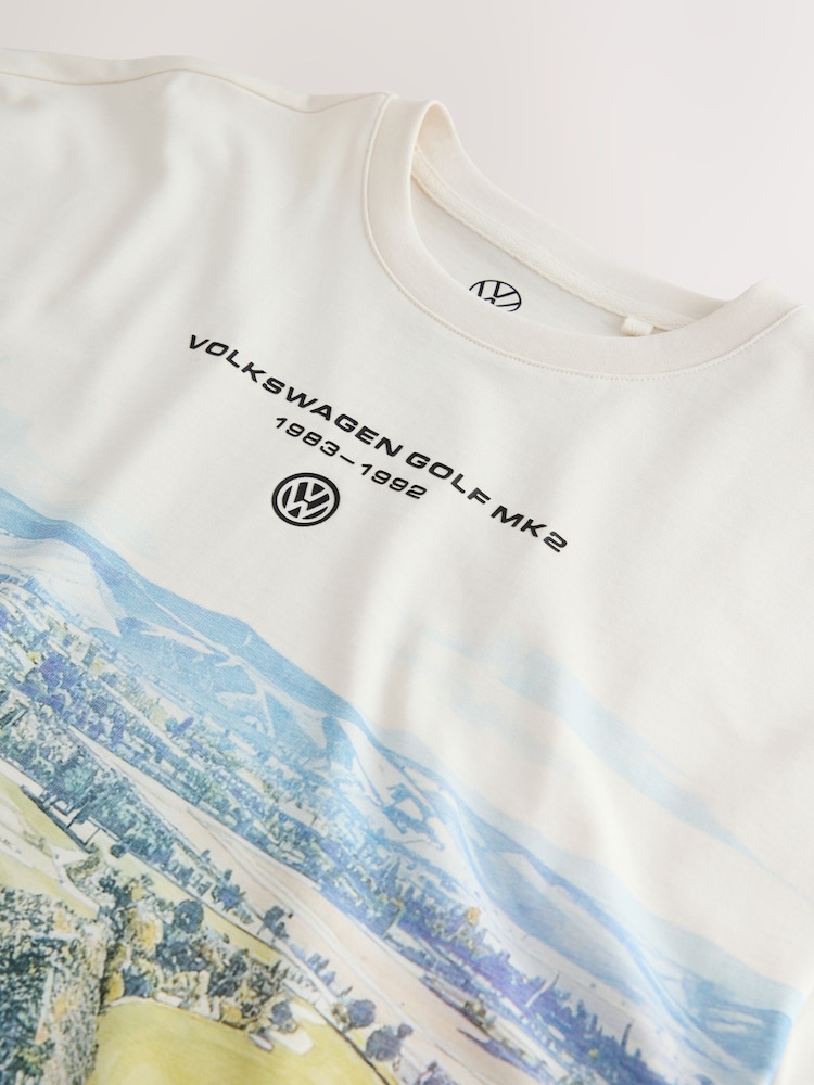 White Golf Print Volkswagen Graphic T-Shirt - Image 8 of 8 White Golf Print Volkswagen Graphic T-Shirt - Image 8 of 8
