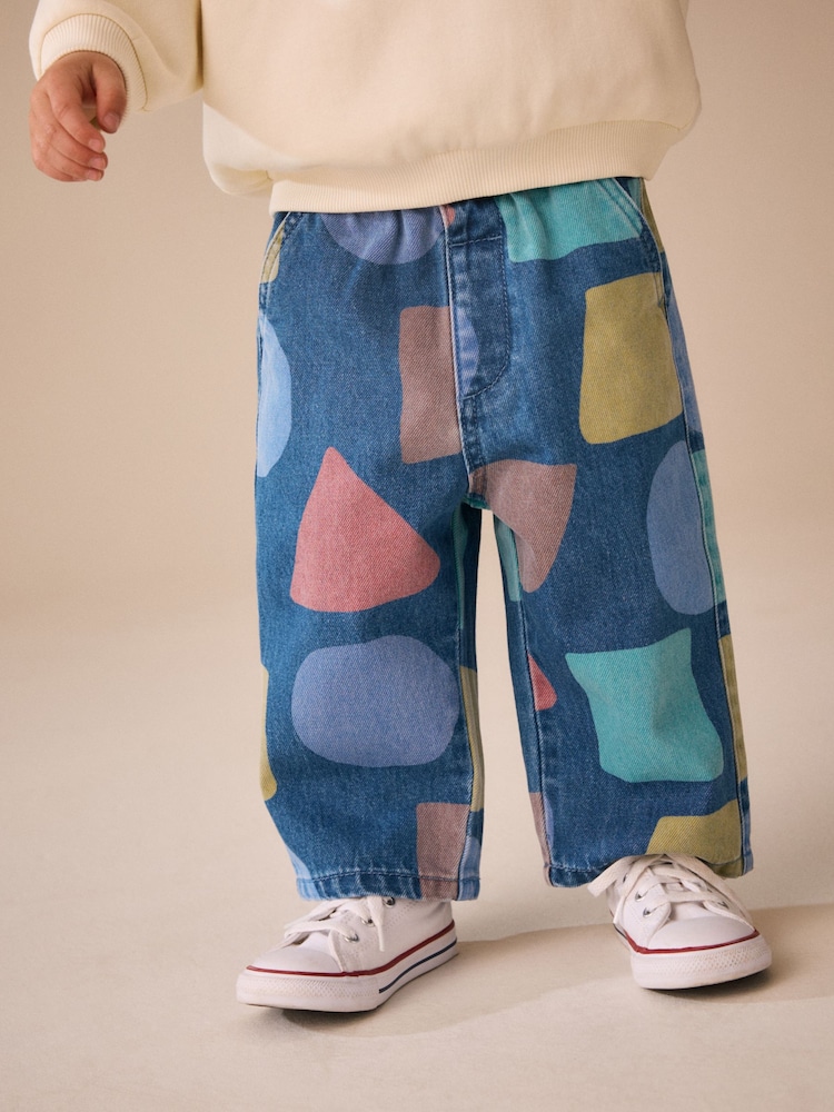 Mid Blue Shapes Wide Fit Jeans (3mths-7yrs) - Image 1 of 8