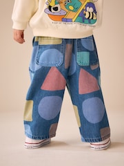 Mid Blue Shapes Wide Fit Jeans (3mths-7yrs) - Image 3 of 8