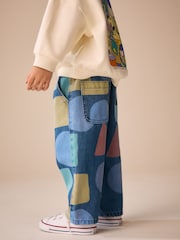 Mid Blue Shapes Wide Fit Jeans (3mths-7yrs) - Image 4 of 8