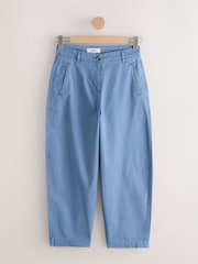 Blue Chino Barrel Leg Trousers - Image 6 of 8