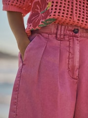 Washed Pink Chino Shorts - Image 5 of 8