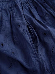 Navy Blue Broderie Balloon Leg Trousers - Image 7 of 7