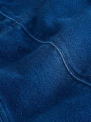 Dark Blue Jersey Denim Cropped Bootcut Leggings - Image 2 of 3