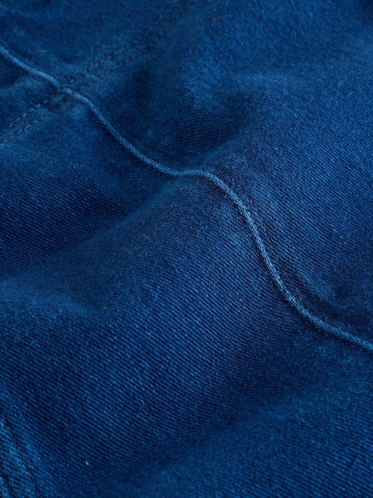 Dark Blue Jersey Denim Cropped Bootcut Leggings - Image 2 of 3