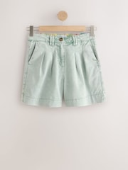 Washed Green Chino Shorts - Image 4 of 6