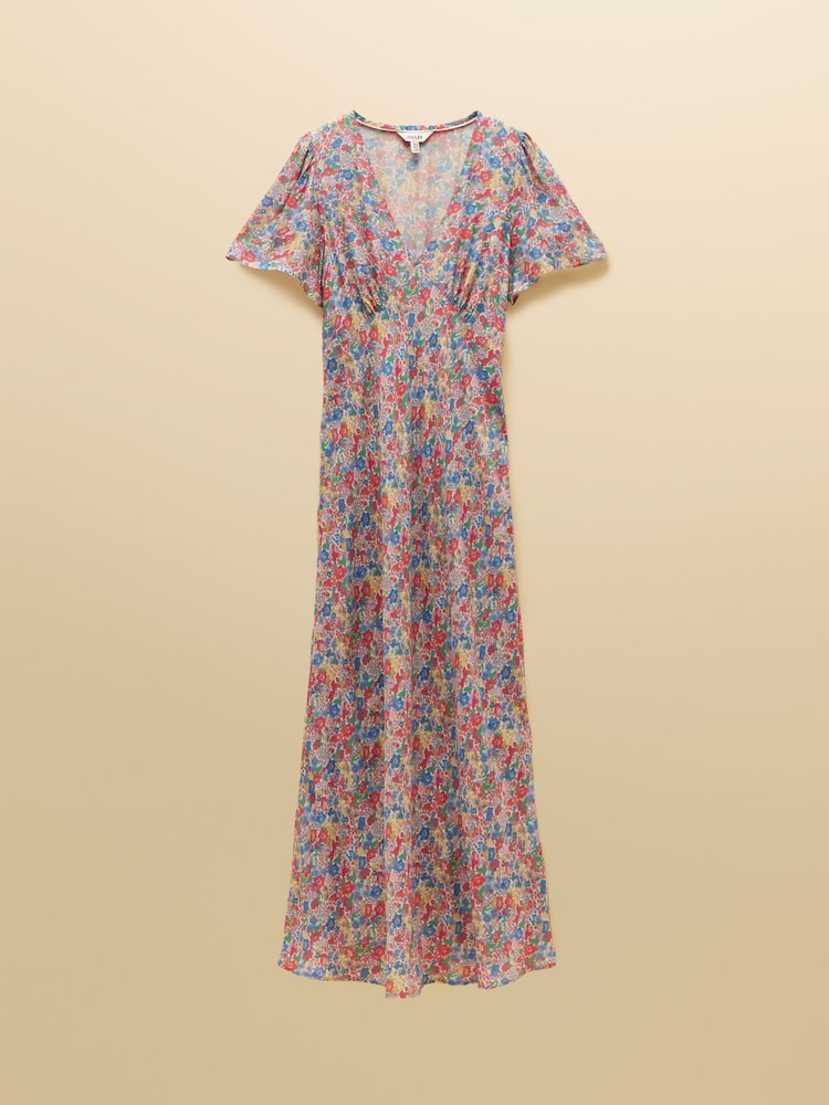 Joules Lainey Multi Ditsy Bias Cut Maxi Dress - Image 1 of 4