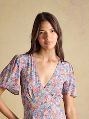 Joules Lainey Multi Ditsy Bias Cut Maxi Dress - Image 2 of 4