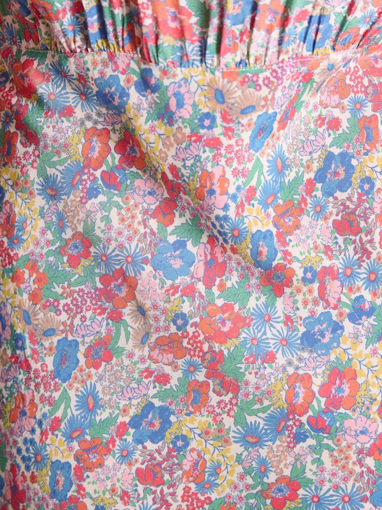 Joules Lainey Multi Ditsy Bias Cut Maxi Dress - Image 4 of 4