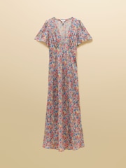 Joules Lainey Multi Ditsy Bias Cut Maxi Dress - Image 7 of 7