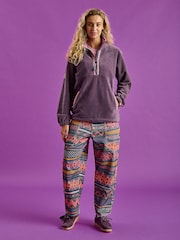 Harper & Lewis Purple Bronwyn Quarter Zip Fleece - Image 4 of 8