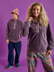 Harper & Lewis Purple Bronwyn Quarter Zip Fleece - Image 6 of 8