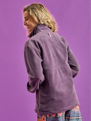 Harper & Lewis Purple Bronwyn Quarter Zip Fleece - Image 8 of 8