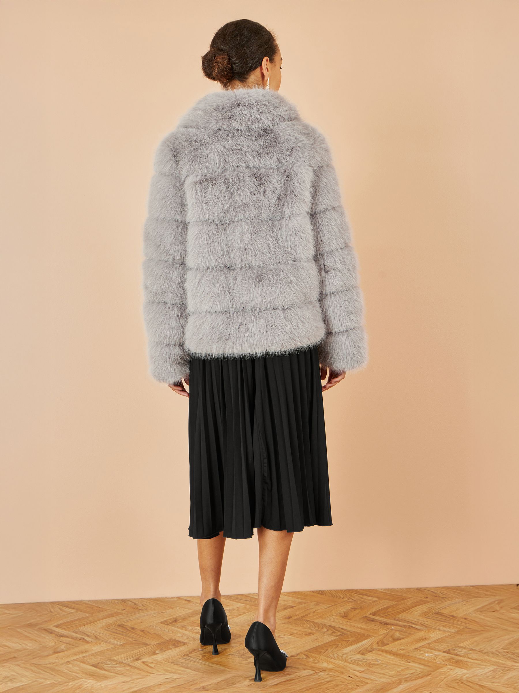 アウター Yume Buy Yumi Grey Luxe Faur Fur Coat from Next Canada