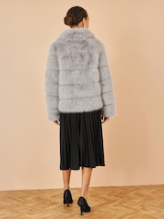 Gris - Yumi Luxe Faur Fur Coat - Imagen 5 de 5