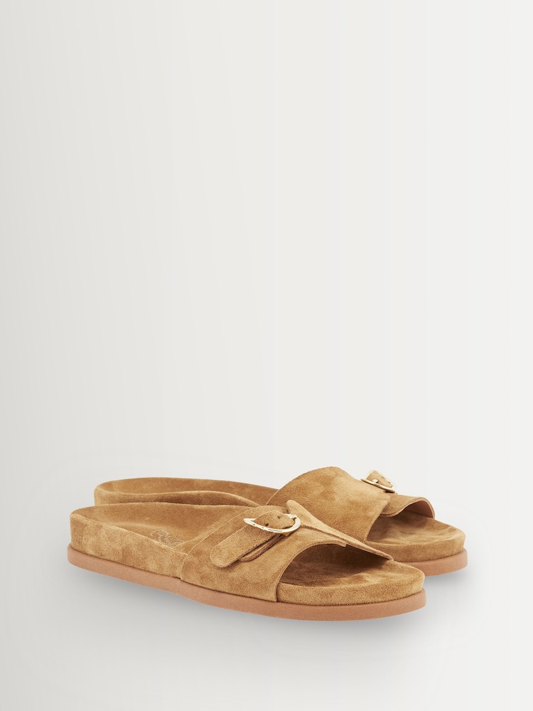 Ancient Greek Sandals Brown Stoa Suede Sandals - Image 2 of 4