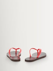 Ancient Greek Sandals Red Saionara Jelly Leather Sole Flip Flops - Image 3 of 4