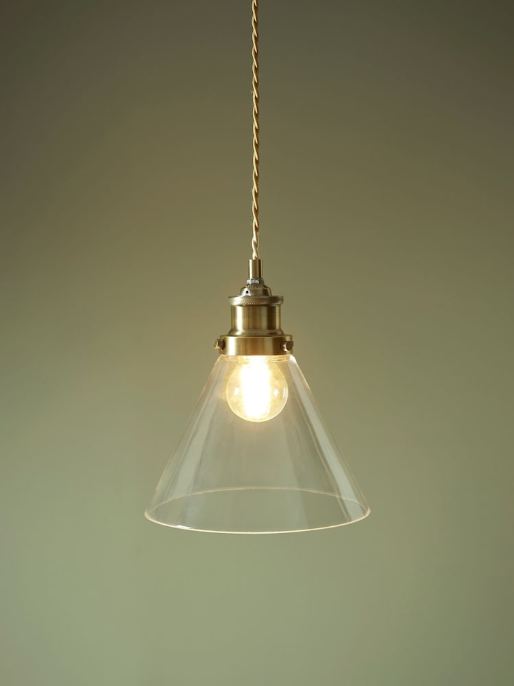 Laura Ashley Brass Isaac Easy Fit Shade Ceiling Light - Image 1 of 4 Laura Ashley Brass Isaac Easy Fit Shade Ceiling Light - Image 1 of 4
