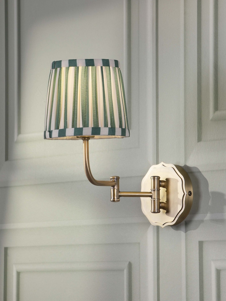 Laura Ashley Green Denwick Wall Light - Image 1 of 6 Laura Ashley Green Denwick Wall Light - Image 1 of 6
