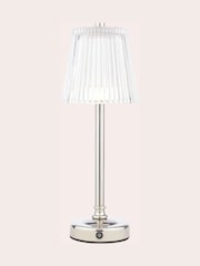 Laura Ashley Chrome Callaghan Rechargeable Table Lamp - Image 3 of 6