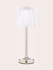 Laura Ashley Chrome Callaghan Rechargeable Table Lamp - Image 4 of 6