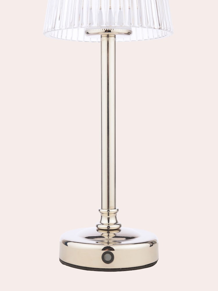 Laura Ashley Chrome Callaghan Rechargeable Table Lamp - Image 6 of 6
