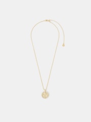 Accessorize Gold Plated 14-carat Diamanté Coin Necklace - Image 1 of 1
