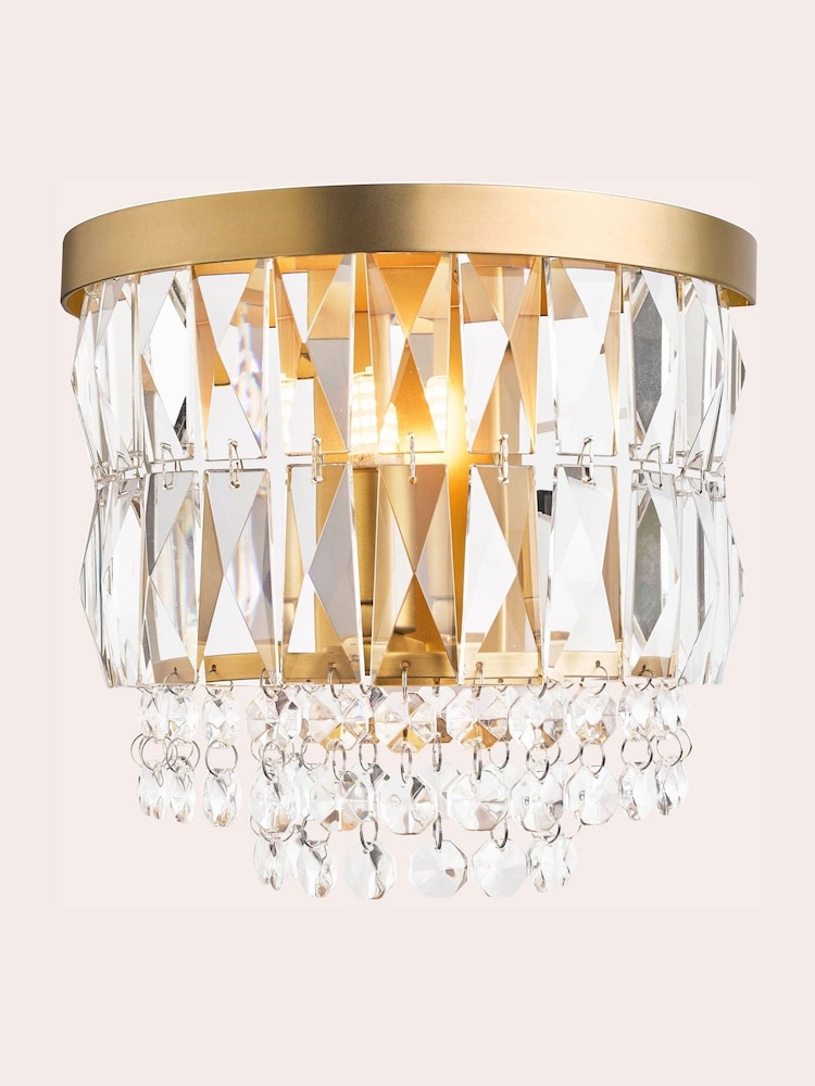 Laura Ashley Brown Rhosill Wall Light - Image 1 of 5