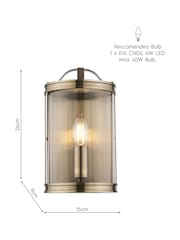 Laura Ashley Antique Brass Harrington Wall Light - Image 4 of 5
