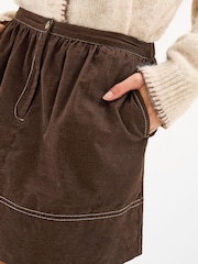 Accessorize Brown Corduroy Mini Skirt - Image 3 of 4