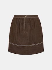 Accessorize Brown Corduroy Mini Skirt - Image 4 of 4