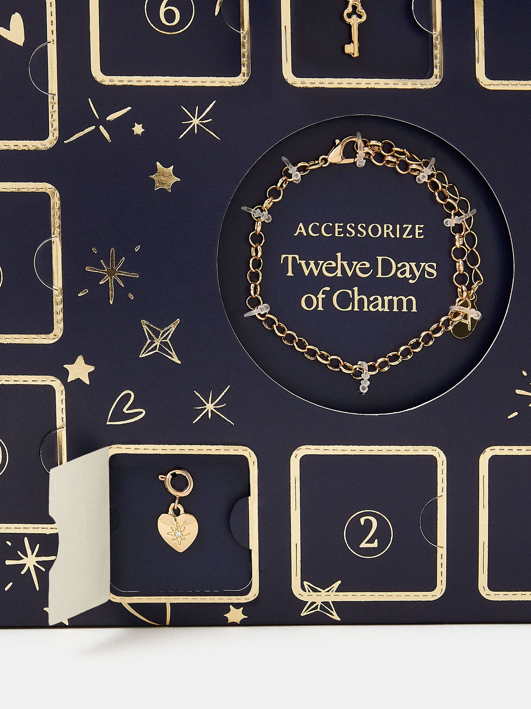 Buy Accessorize Gold 12 Days of Charm Christmas Advent Calendar from ...