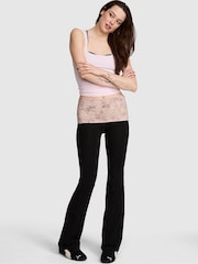 Victoria's Secret PINK Black Leopard Foldover Leggings - Image 1 of 2